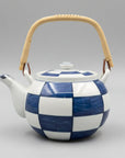 Arita-ware Indigo Ichimatsu Porcelain Teapot