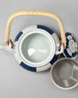 Arita-ware Indigo Ichimatsu Porcelain Teapot