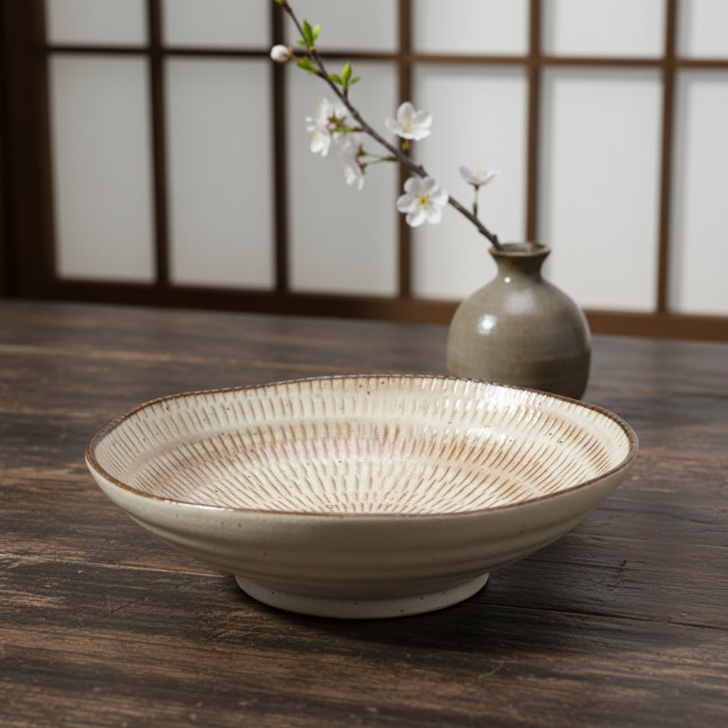 Hagi-ware Kanna Style Plate