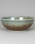 Mino-ware Indigo Drip Textured Flat Bowl