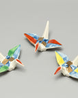 Gold Ichimatsu Crane Chopstick Rest - 3 Colors