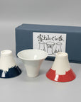 Mino-ware Mt. Fuji Sake Cup Set of 3
