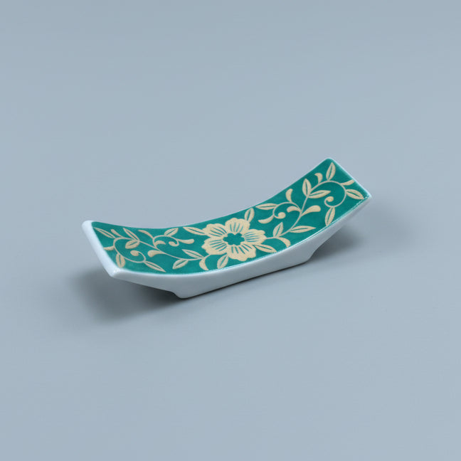 Floral vine Chopstick rest, green