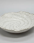 Banko-ware White Spiral Textured Plate