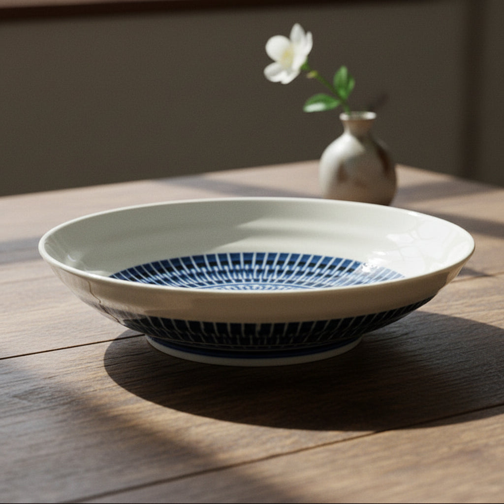 Navy Blue Splash Deep Plate