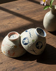 Mino-ware Moon & Rabbit Bowl Pair
