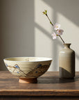 Mino-ware Calico Cat Bowl