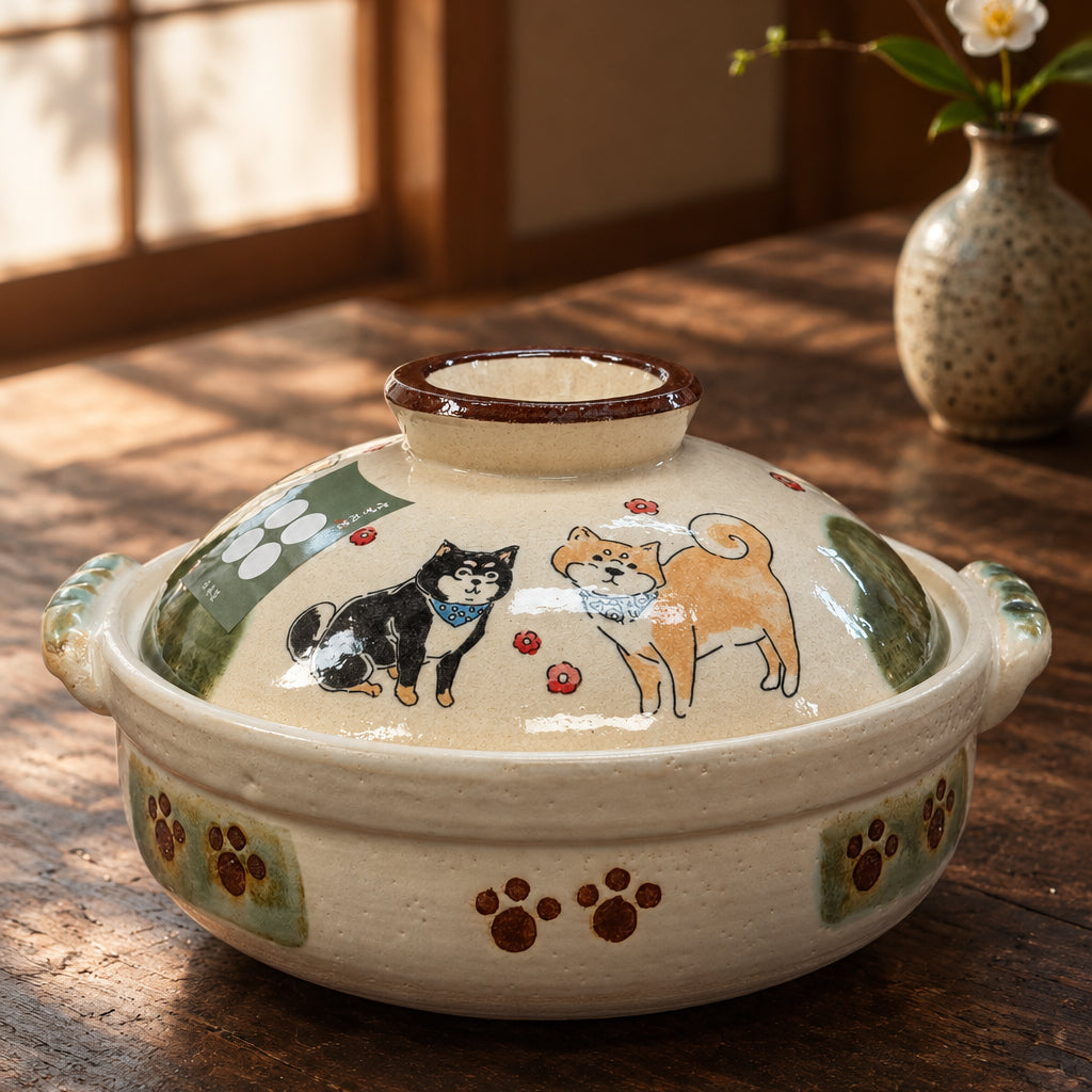 Saji Pottery Banko-ware Shiba Clay Pot