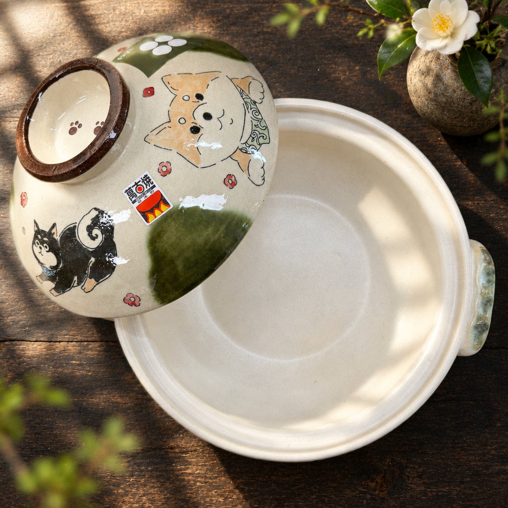Saji Pottery Banko-ware Shiba Clay Pot