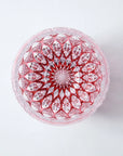 Toa Glass Edo Kiriko Crystal Whisky Glass by Satoshi Nabetani - Lotus 蓮華 (Red)