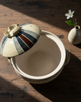 Saji Pottery Banko-ware Blue Tokusa Clay Pot