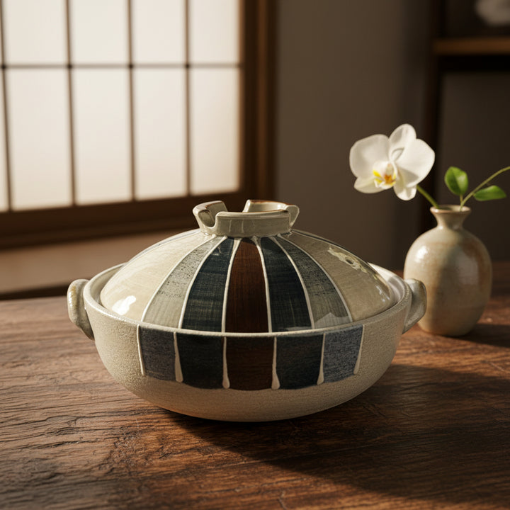 Saji pottery Banko-ware Blue tokusa clay pot