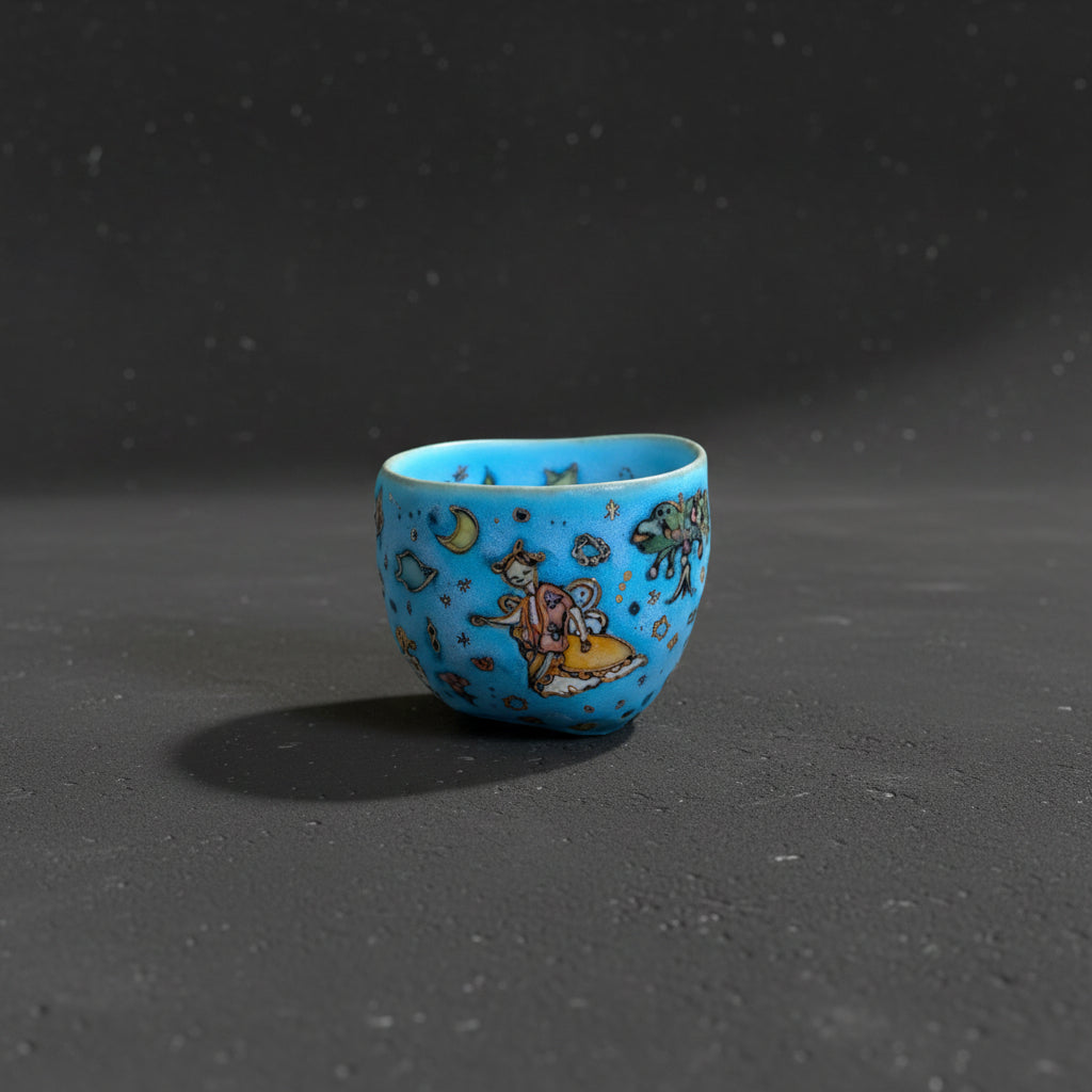 Celestial Journey Sake Cup by Yoshiko Naragino 楢木野淑子