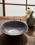 Blue Glaze Purple Gold Bowl