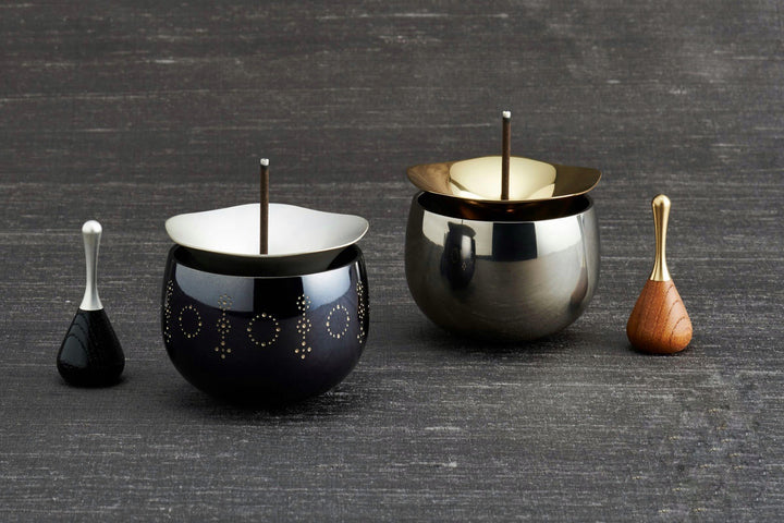 Yamaguchi kyujo Japanese singing bowl & incense holder rincense