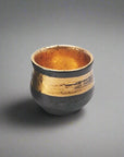 Fukui Craft Black Iron Rust Gold Sake Cup