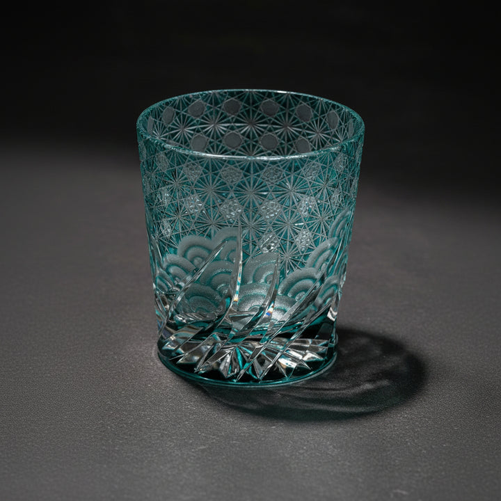 Yamada Glass Edo Kiriko crystal whisky Glass - sazanami