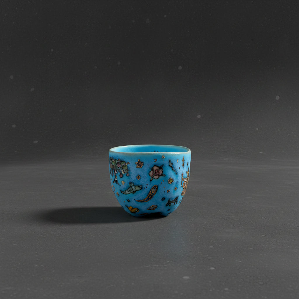 Celestial Journey Sake Cup by Yoshiko Naragino 楢木野淑子