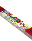 Kutani Colored Drawing x Wakasa Lacquer Chopsticks 21cm