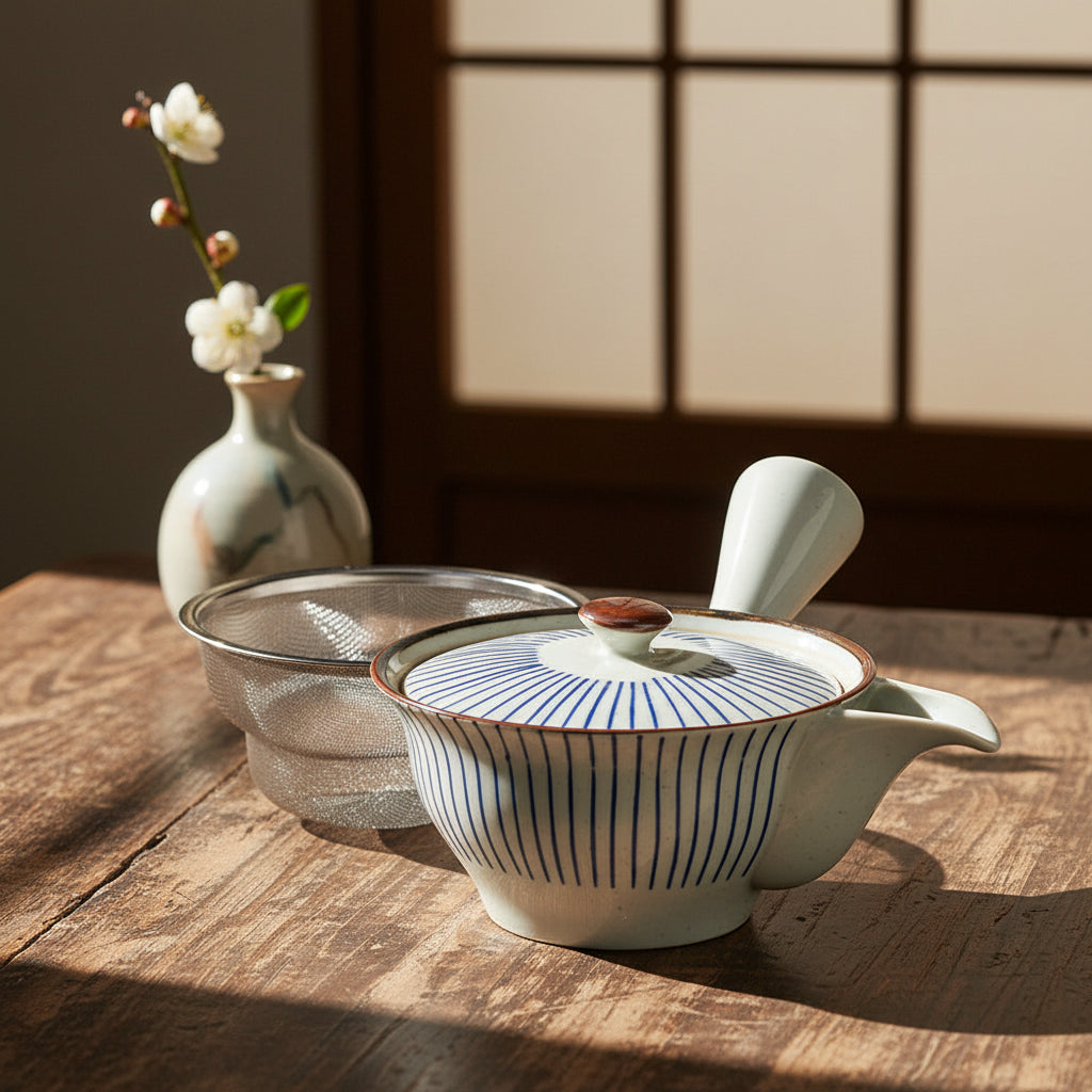 Mino-ware Minimal Linework Tokusa Teapot