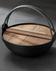 Aluminum Alloy Nabe Pot with Wooden Lid - 2 Sizes
