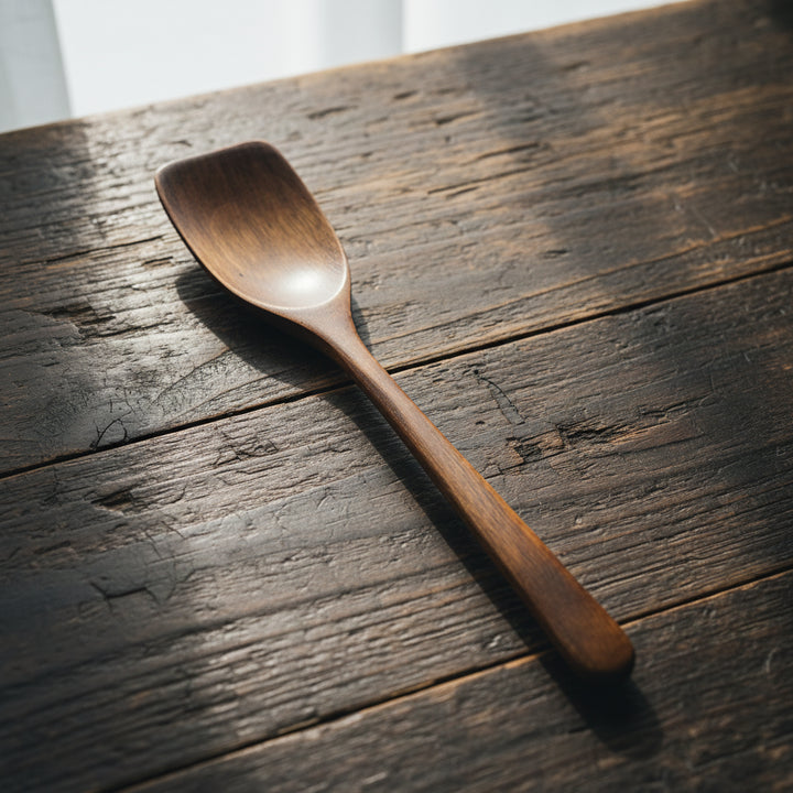 Wooden dessert spoon
