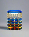 Haku Glass Edo Kiriko Whisky Glass - Blue Amber Old