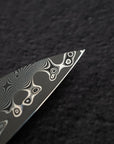 Nigara Anmon SG2 Raindrop Damascus Petty 120mm Birch Handle