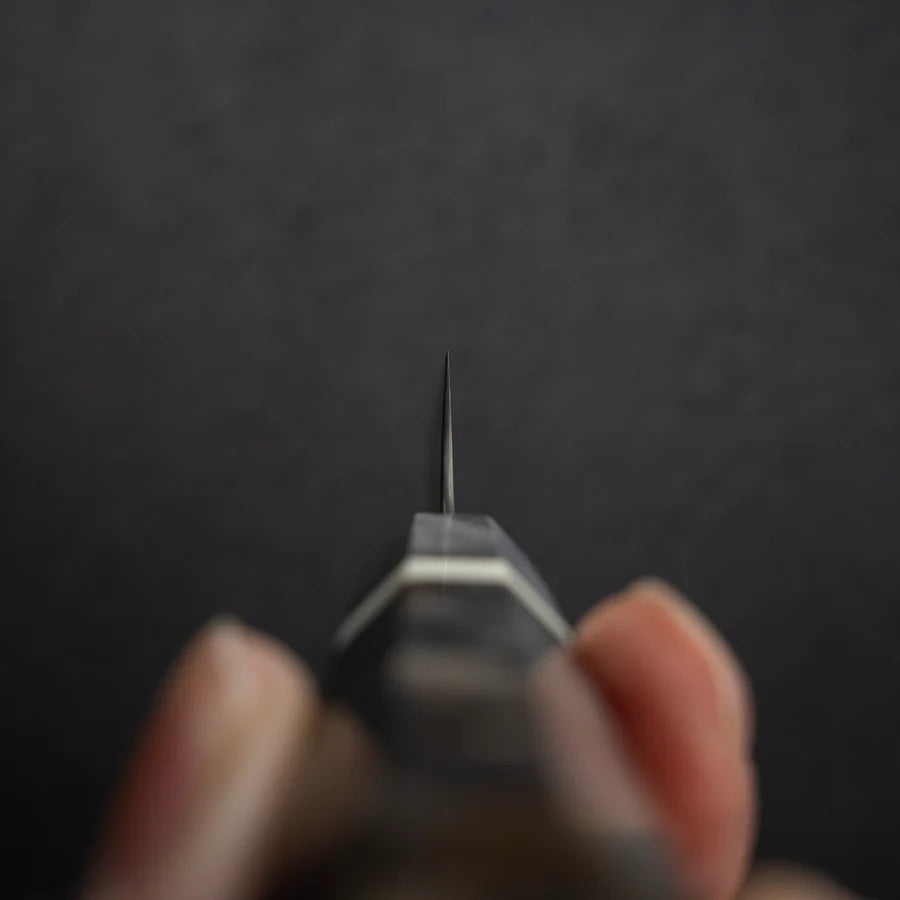 Nigara Anmon SG2 Raindrop Damascus Petty 120mm Birch Handle