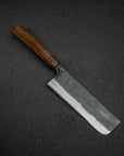 Hatsukokoro Kurogane Blue 2 Kurouchi Nakiri 165mm Black Chacate