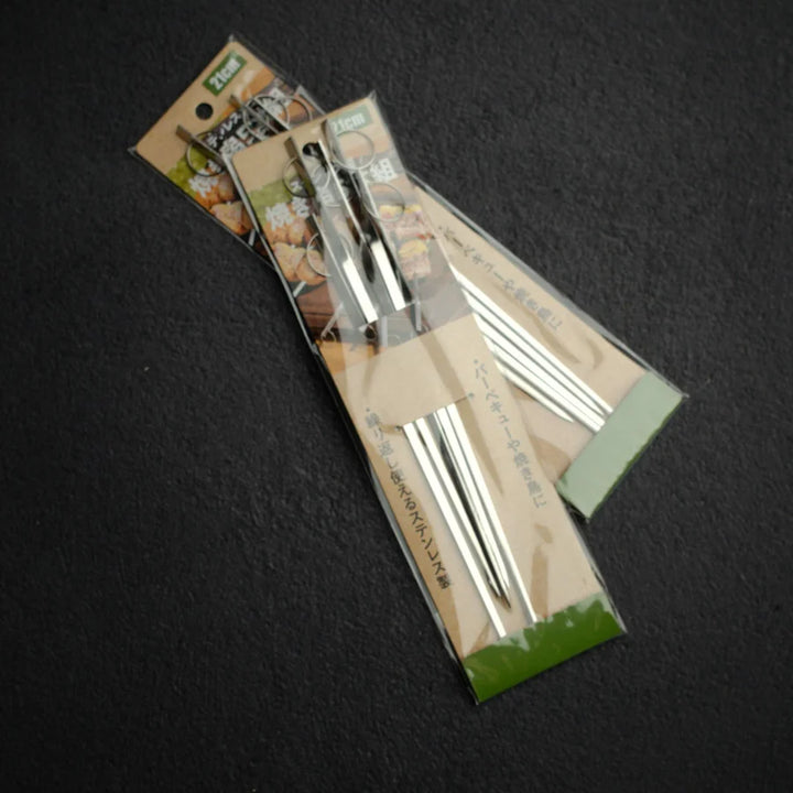 Stainless barbeque skewers, 10 pcs
