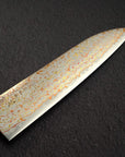 Hatsukokoro Kujaku V-Toku-2 Santoku 180mm Rainbow Damascus Finish