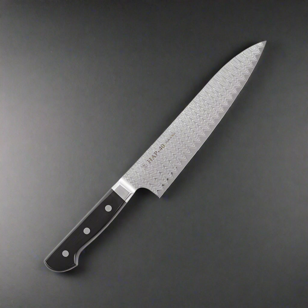 Hatsukokoro Hayabusa HAP 40 Damascus Gyuto 210 240 Mm With Western Han hatsukokoro-hayabusa-hap-40-damascus-gyuto-210-240-mm-with-western-han
