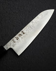 Hatsukokoro Ginrei Ginsan Santoku 175mm Nashiji Ebony