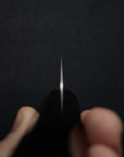 Hatsukokoro Ginrei Ginsan Small Gyuto / Tall Petty 150mm Nashiji Ebony