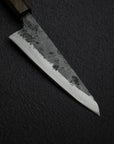 Hatsukokoro Kurogane Blue 2 Kurouchi Honesuki 150mm Double Bevel Black Chacate