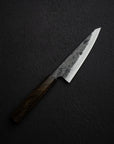 Hatsukokoro Kurogane Blue 2 Kurouchi Honesuki 150mm Double Bevel Black Chacate