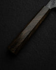 Hatsukokoro Kurogane Blue 2 Kurouchi Honesuki 150mm Double Bevel Black Chacate