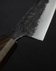 Hatsukokoro Kurogane Blue 2 Kurouchi Honesuki 150mm Double Bevel Black Chacate