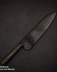 Hatsukokoro Kurogane Blue 2 Kurouchi Gyuto 210mm Black Chacate