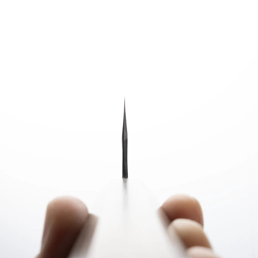 Motokyuuichi Kurosagi AS KU Santoku 165mm Kurouchi by Hatsukokoro Black Chacate