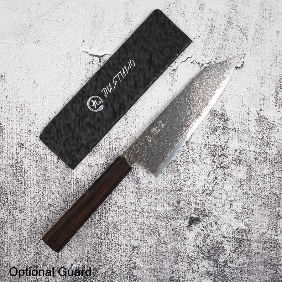 Hatsukokoro Ryuhyo SG2 Black Damascus Bunka 180mm