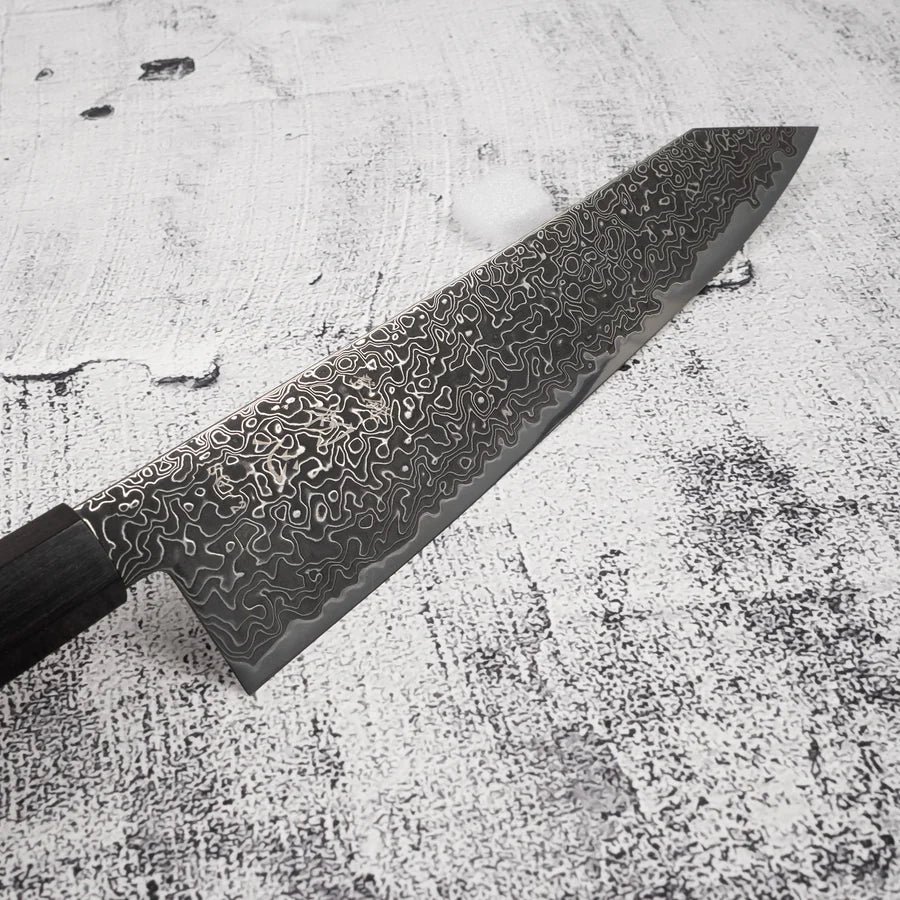Hatsukokoro Ryuhyo SG2 Black Damascus K-tip Gyuto 210mm Ebony