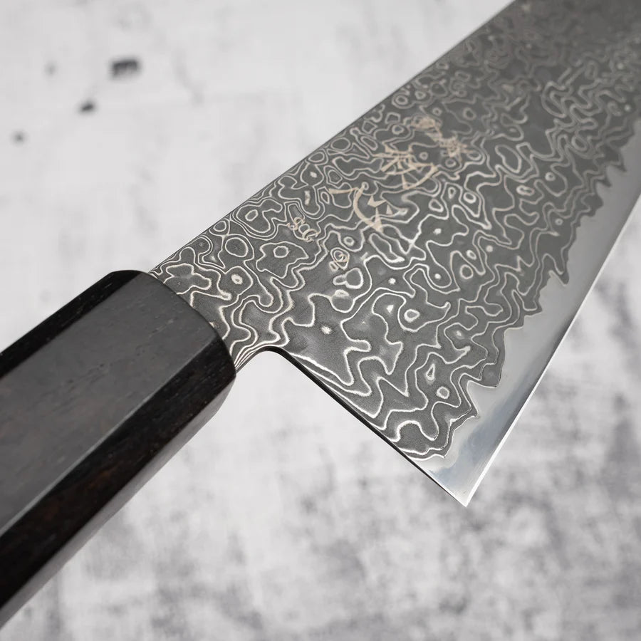 Hatsukokoro Ryuhyo SG2 Black Damascus K-tip Gyuto 240mm Ebony
