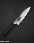 Hatsukokoro Hayabusa VG10 Tsuchime Sanmai Santoku 180mm Ebony