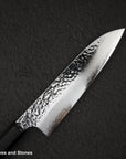 Hatsukokoro Hayabusa VG10 Tsuchime Sanmai Santoku 180mm Ebony