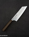 Hatsukokoro Hayabusa Aogami Super Migaki Bunka 180mm Black Chacate
