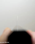 Hatsukokoro Hayabusa Aogami Super Migaki Bunka 180mm Black Chacate