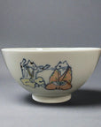 Asahido Large Cat Ukiyoe Bowl - Blue Line