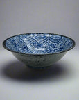 Kakuni Wave Pattern Flat Bowl